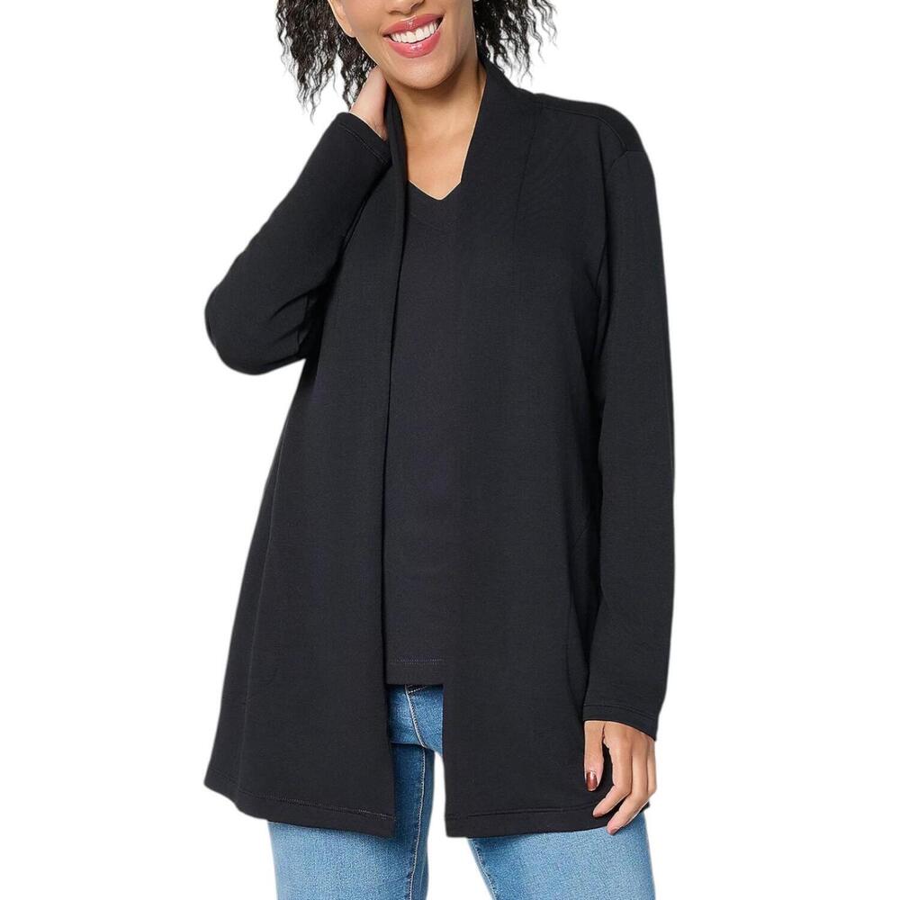 Brandis Women's Dress Out Loud Acquitted Duster Cardigan Black - Regular